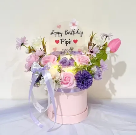 Bloom Box Akrilik Ucapan Ulang Tahun Ambon